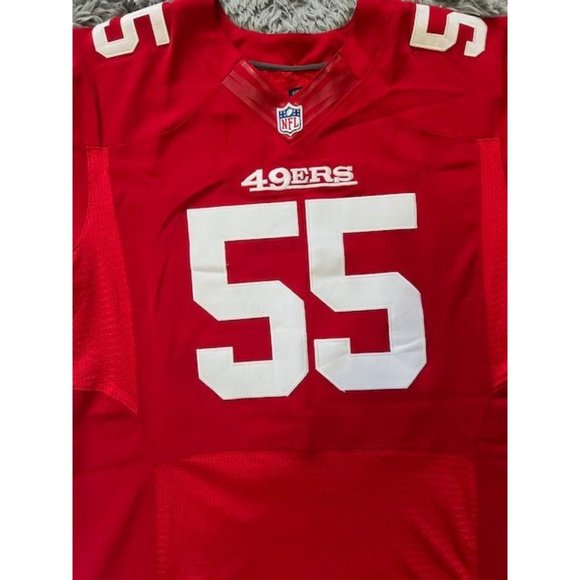 Ahmad Brooks #55 Red Football NFL On Field Nike Jersey Size 52 (XXL) San Francis - Picture 2 of 5